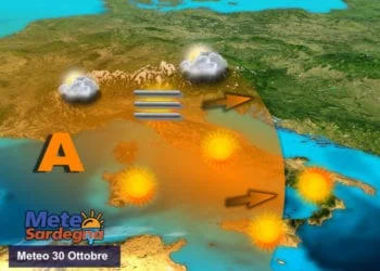 Meteo1 mts 20 350x250 - Mercoledì sera furioso Maestrale, freddo, ma poca pioggia