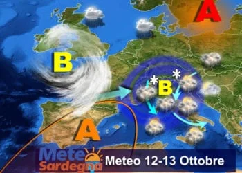 Meteo1 mts 7 350x250 - Nuovo peggioramento, tempo variabile con possibilità di temporali sulla Sardegna
