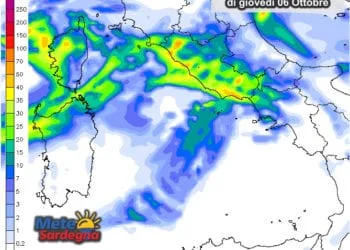 Piogge 3 350x250 - Mercoledì sera furioso Maestrale, freddo, ma poca pioggia