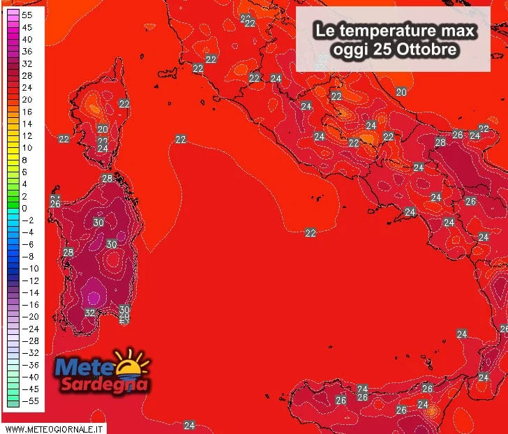 Top del caldo, rischio 35°C in alcune zone della Sardegna! Temperature 2 - Top del caldo, rischio 35°C in alcune zone della Sardegna!