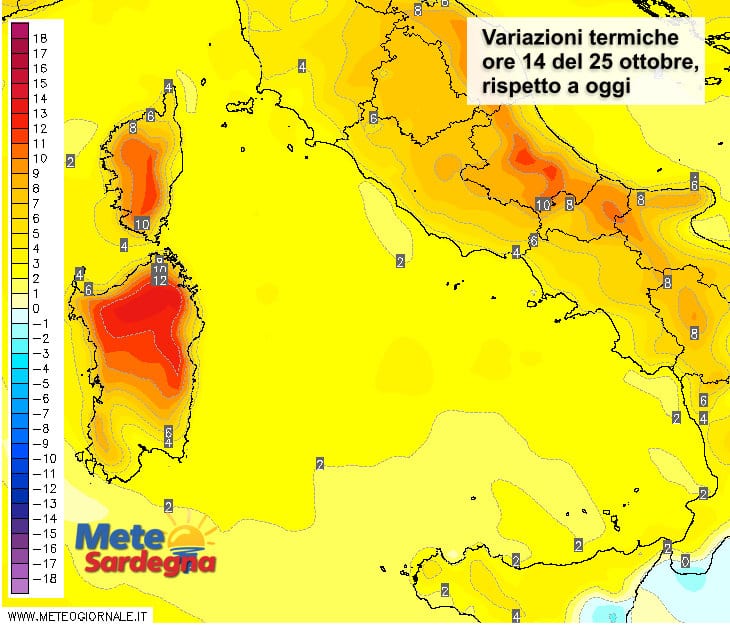 Variazioni termiche - Prossima settimana con caldo africano: vertiginoso rialzo temperature