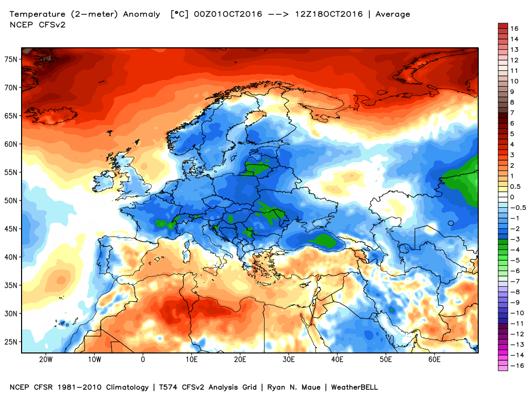 anomalie termiche - Come è stato ottobre sinora? Caldo o freddo? Scopriamolo