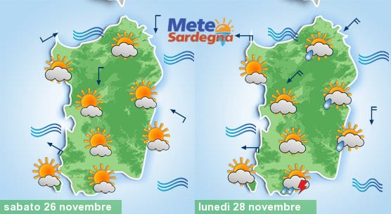 Meteo in miglioramento sabato e domenica, lunedì tornerà qualche pioggia e verrà il freddo.