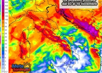 Piogge 1 350x250 - Superati 10 mm nel Medio Campidano e nel cagliaritano