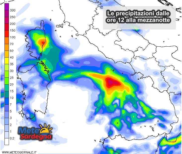Sardegna 4 - Prossime ore con maltempo in alcune zone della Sardegna