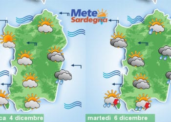 Meteo Sardegna 1 350x250 - Domenica nuovo peggioramento da ovest. Prossima settimana instabile