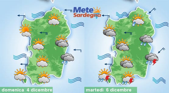 Meteo Sardegna 1 - Da domenica rischio maltempo persistente su Sardegna orientale