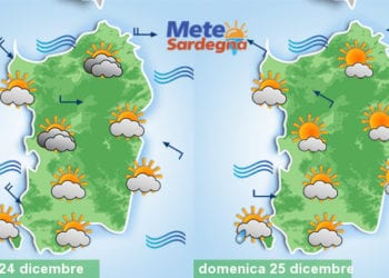 Meteo Sardegna 5 1 350x250 - Ancora piogge, specie su Sardegna orientale. Migliora da venerdì, Natale col sole