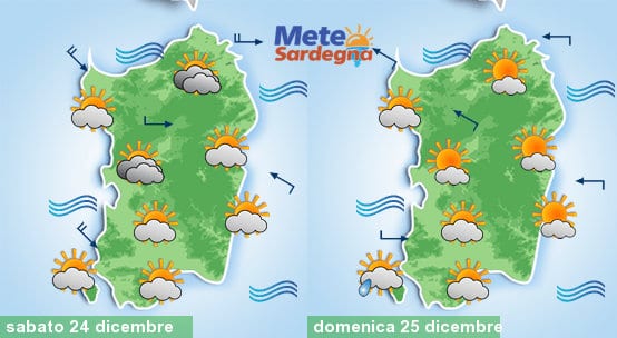 Meteo Sardegna 5 1 - Via le piogge, ecco l'Anticiclone: Natale e Santo Stefano col bel tempo