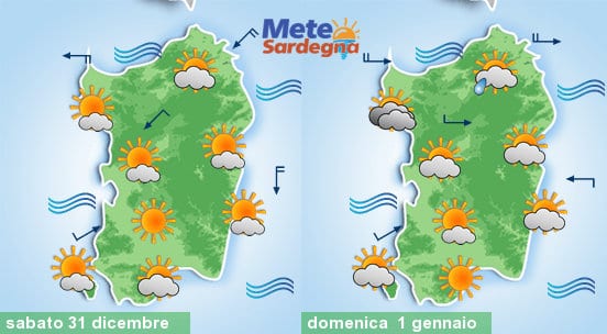Il meteo per l'ultimo dell'anno e per Capodanno.