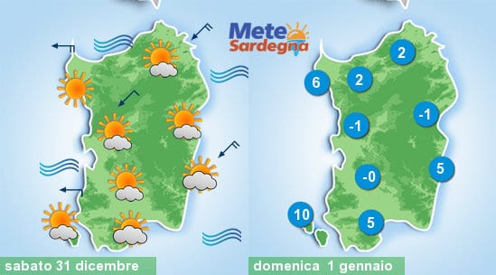 Meteo Sardegna 8 1 - San Silvestro e Capodanno al freddo. Il meteo sino all'Epifania
