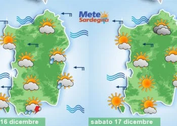 Meteo sardegna 3 1 350x250 - Domenica nuovo peggioramento da ovest. Prossima settimana instabile