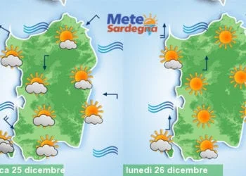 Meteo sardegna 7 350x250 - Gelo a est per fine anno: è un primo passo verso l'Inverno