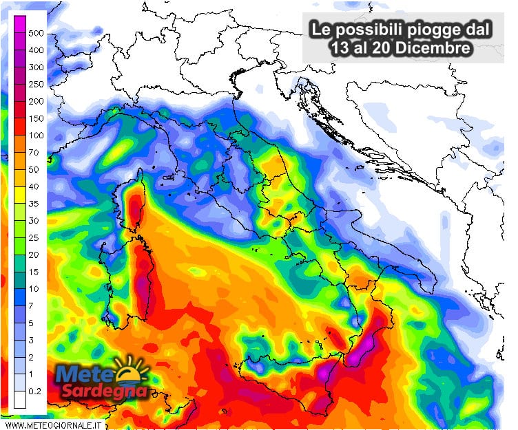 Piogge 3 - In dettaglio le possibili piogge del weekend: rischio violenti nubifragi?