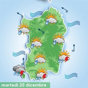 sardegna 2016 12 20 - Settimana di Natale al via: peggiora forte, attesi nubifragi e temporali