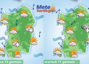 Meteo Sardegna 4 350x250 - Prossima settimana: torneranno piogge e nevicate