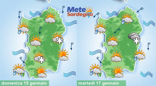 Meteo Sardegna 4 - Peggiora dal pomeriggio: arriva le attese nevicate. Anche in settimana