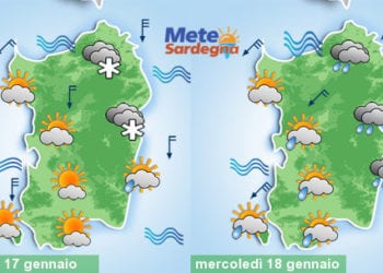Meteo Sardegna 5 350x250 - Previsione neve per stasera: quote e accumuli