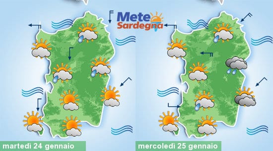 Meteo Sardegna 7 - Prevediamo altre piogge, anche nevicate oltre 1200 metri