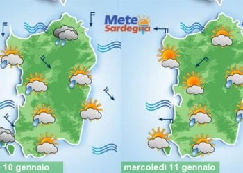 Meteo sardegna 1 1 350x250 - Peggiora, con nevicate oltre 800 metri. Irruzione fredda da sabato