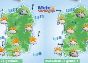 Meteo sardegna 5 1 350x250 - Peggiora, con nevicate oltre 800 metri. Irruzione fredda da sabato