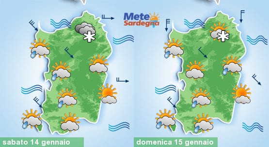 Meteosardegna - Arrivano freddo e neve: Sardegna nella morsa dell'Artico da stasera