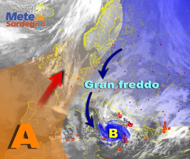 Meteosat 3 - Il freddo più intenso sta arrivando in queste ore