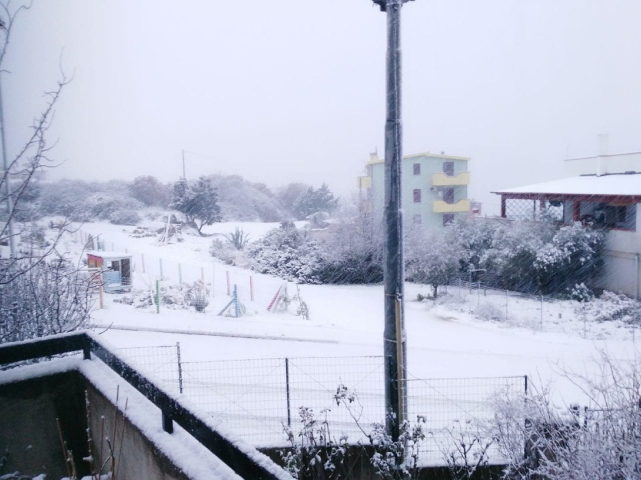 Nuoro - Sardegna sotto il Vortice Artico: forti nevicate