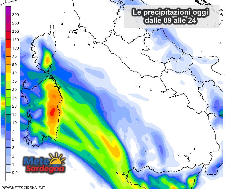 Piogge 1 - Confermati nubifragi prossime ore. Neve solo oltre 1400-1500 metri