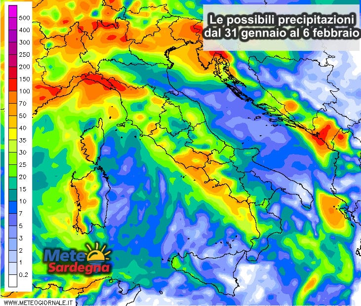 Pioggia sardegna - Nel 1° weekend di febbraio torneranno le piogge