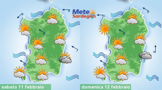 Meteo Sardegna 1 2 - Nel weekend tornerà lo Scirocco. Nubi a est, meglio altrove. Peggiora lunedì