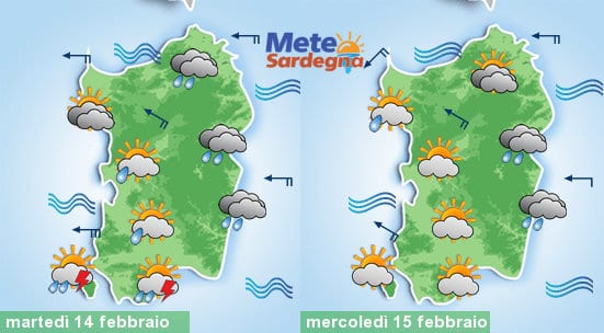 Meteo Sardegna 3 1 - Scirocco porterà altre piogge su Sardegna orientale. Mite a ovest