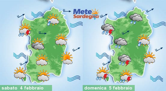 Meteo sardegna 1 1 - Intensa ondata di maltempo: entrerà nel vivo domenica, con freddo in arrivo