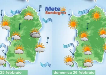 Meteo sardegna 10 350x250 - Peggiora, con nevicate oltre 800 metri. Irruzione fredda da sabato