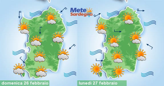 Meteo sardegna 11 - Domenica un po' di vento ma sole. Inizio marzo con qualche pioggia