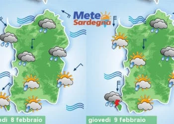 Meteo sardegna 3 350x250 - Freddo da venerdì sera, sabato e domenica nevicate in collina