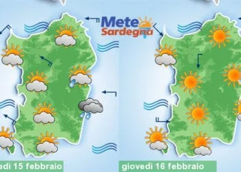Meteo sardegna 5 350x250 - Peggiora, con nevicate oltre 800 metri. Irruzione fredda da sabato