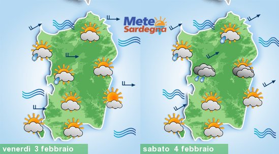 Meteosardegna - Prime piogge tra venerdì e sabato, poi il meteo peggiorerà con forza