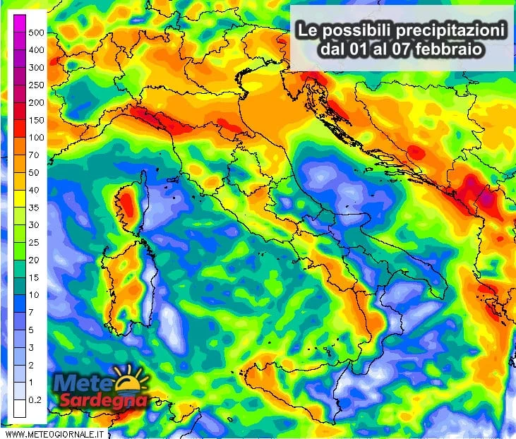Piogge - Confermate grandi piogge dal fine settimana
