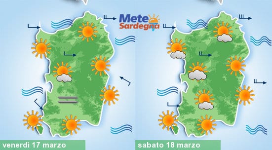 Meteo Sardegna 1 1 - Prosegue la primavera: ulteriore rialzo temperature. Conferme sul vento