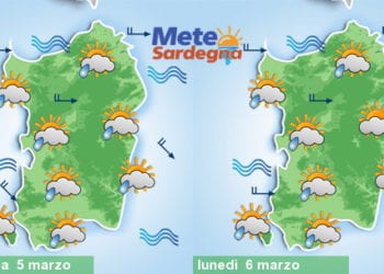 Meteo Sardegna 3 350x250 - 1° weekend di marzo col maltempo: ecco quanto pioverà