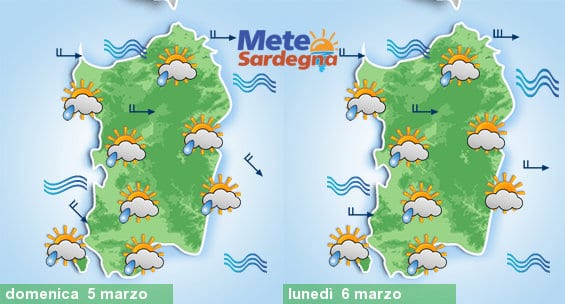 Meteo Sardegna 3 - Tra stasera e domenica mattina peggiora. Piogge anche a inizio settimana