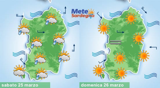Sabato ci aspettiamo delle piogge, mentre domenica potremmo assistere a un rapido miglioramento.