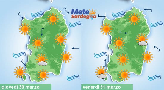 Meteo sardegna 19 - Marzo terminerà tra sole e temperature in rialzo. Novità a inizio aprile