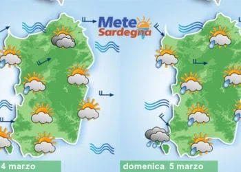 Meteo sardegna 2 350x250 - Assaggio di primavera, ma non durerà. Nel weekend più fresco e nubi sparse