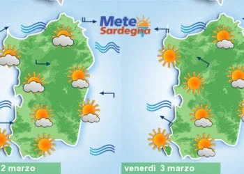 Meteo sardegna 350x250 - Bel tempo, più caldo giovedì e venerdì. Poi peggioramento meteo