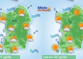 Meteo sardegna 11 350x250 - Peggiora, con nevicate oltre 800 metri. Irruzione fredda da sabato