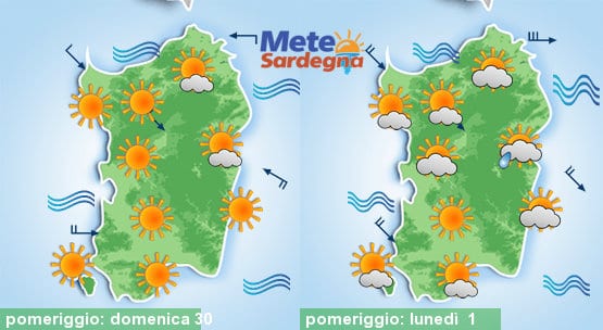 Meteo sardegna 15 - Ci aspetta un bel weekend, mentre il 1° maggio avremo qualche pioggia