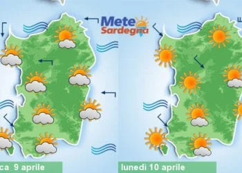 Meteo sardegna 4 350x250 - Sabato bel tempo, domenica delle Palme con un po' di nuvole