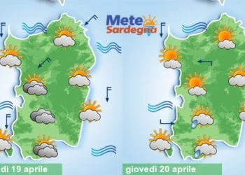 Meteo sardegna 9 350x250 - Crollo delle temperature, tornerà un po' di freddo